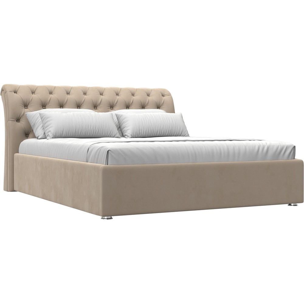 Изображение товара Интерьерная кровать Лига диванов Сицилия 160 велюр бежевый современная кровать