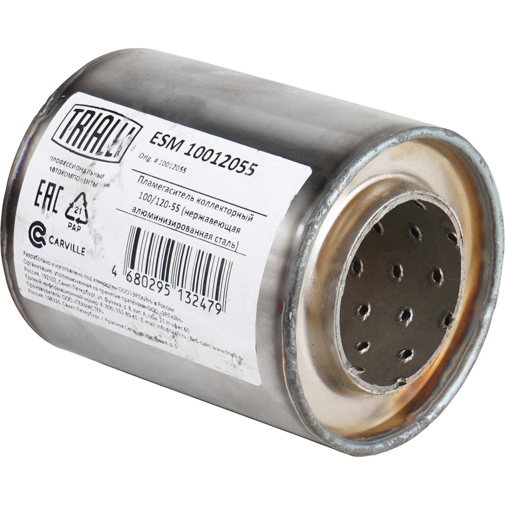 Изображение товара Пламегаситель коллекторный TRIALLI ESM 10012055 для универсальных автомобилей