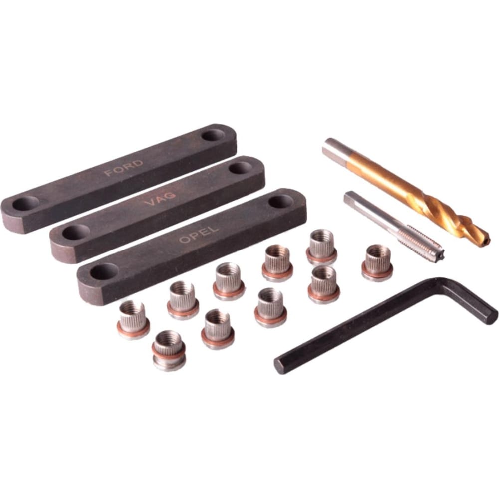 Комплект для ремонта резьбы тормозного суппорта Car-tool комплект для ремонта резьбы тормозного суппорта car tool
