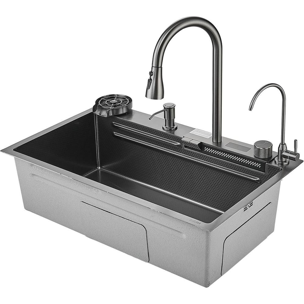 Изображение товара Многофункциональная кухонная мойка Savol s-sc002q 25006 графит нержавеющая сталь