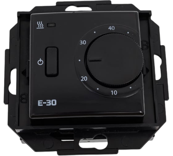 Изображение товара Терморегулятор EASTEC E-30 черный, механический, встраиваемый, 3.5 кВт E-30 black