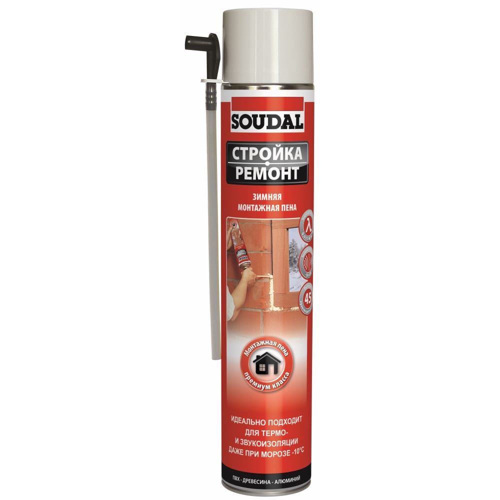 фото Зимняя монтажная пена soudal 750ml стройка ремонт, фикс&филл 122480