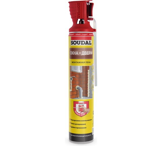 Изображение товара Монтажная пена SOUDAL GENIUS GUN окна двери 750 мл 131132