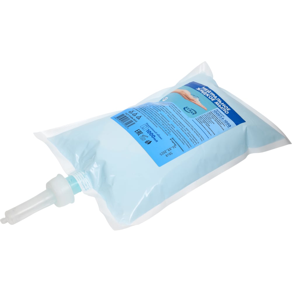 Изображение товара Жидкое мыло Keman нейтральное 1000 мл картридж для диспенсера