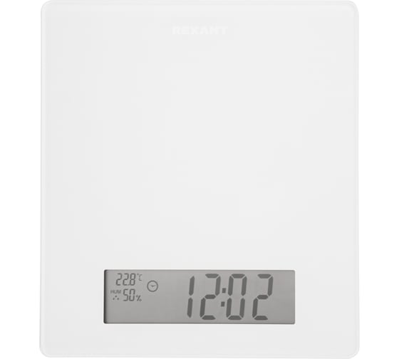 Изображение товара Кухонные электронные весы REXANT мультифункциональные, белые, стекло, до 5 кг 72-1007