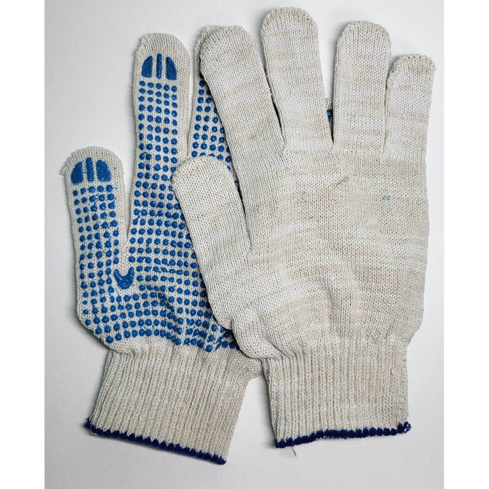 Изображение товара Перчатки R2R х/б с пвх, 10 класс, 5 нитей, 100 пар 0510-100