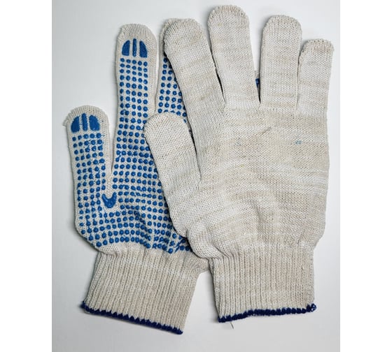 Изображение товара Перчатки R2R х/б с пвх, 10 класс, 5 нитей, 100 пар 0510-100