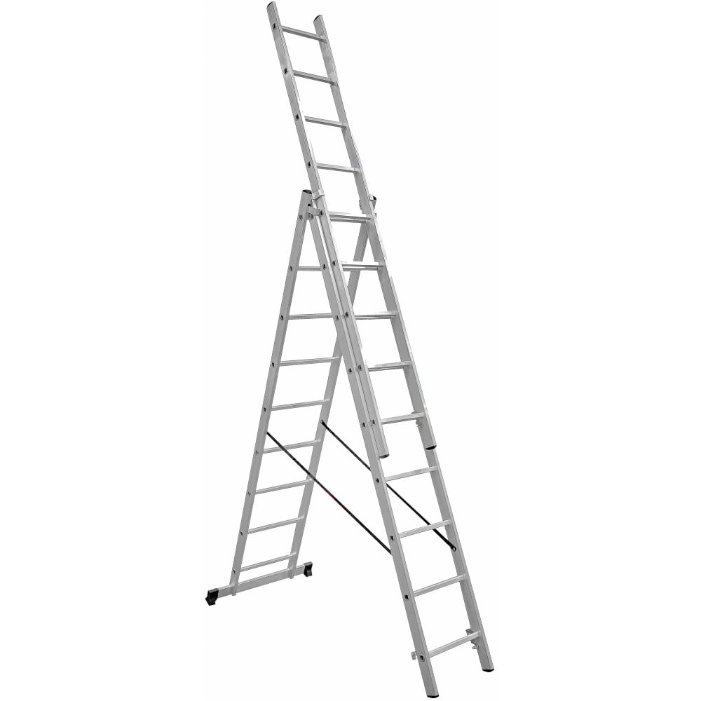 Трехсекционная лестница Inforce лестница чердачная складная с секциями ultra 70x120x300 см