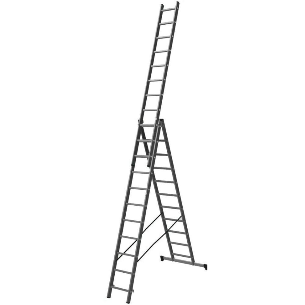 Трехсекционная лестница Inforce лестница трехсекционная алюмет 5310 количество ступеней 3х10