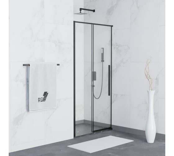 Изображение товара Душевая дверь RGW 140x195 SV-12-B чёрный, прозрачное, 6 мм (1385-1395) 32321214-14