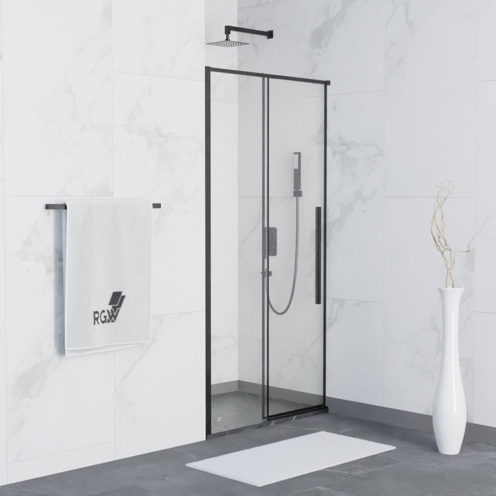 Изображение товара Душевая дверь RGW 150x195 SV-12-B черная с прозрачным стеклом
