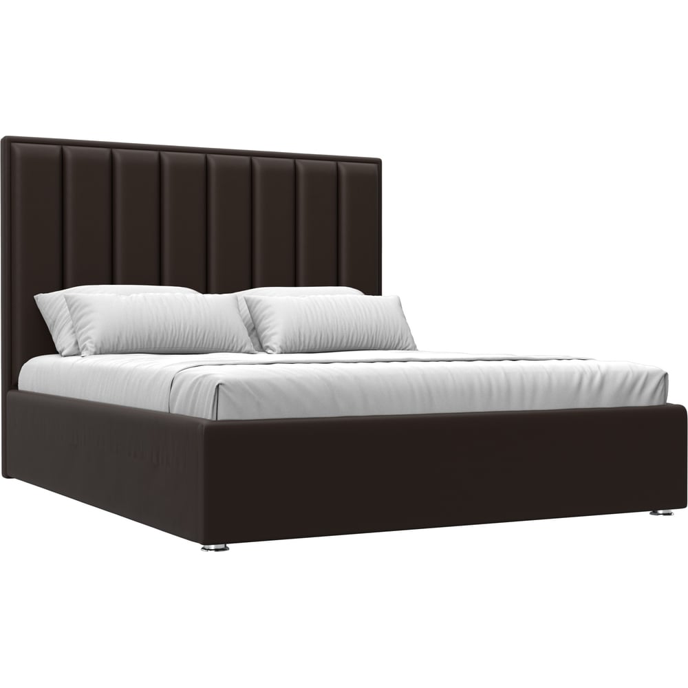 Изображение товара Кровать Лига диванов Афродита 160 из экокожи коричневая