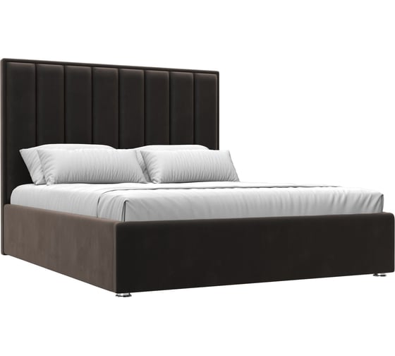 Изображение товара Интерьерная кровать Лига диванов Афродита 160 велюр коричневый 113047