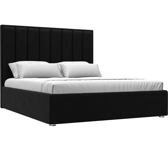 Изображение товара Интерьерная кровать Лига диванов Афродита 160 микровельвет черный 113059