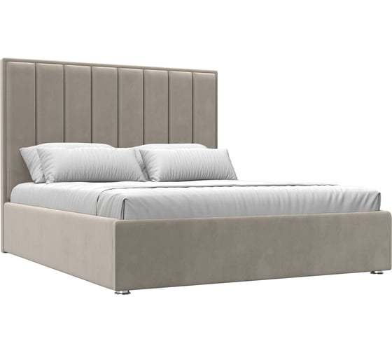 Изображение товара Интерьерная кровать Лига диванов Афродита 160 микровельвет бежевый 113051