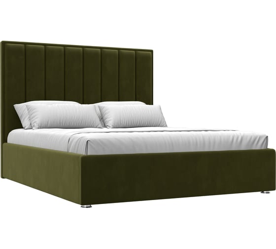 Изображение товара Интерьерная кровать Лига диванов Афродита 160 микровельвет зеленый 113054