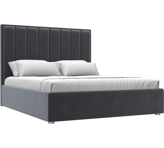 Изображение товара Интерьерная кровать Лига диванов Афродита 160 велюр серый 113048
