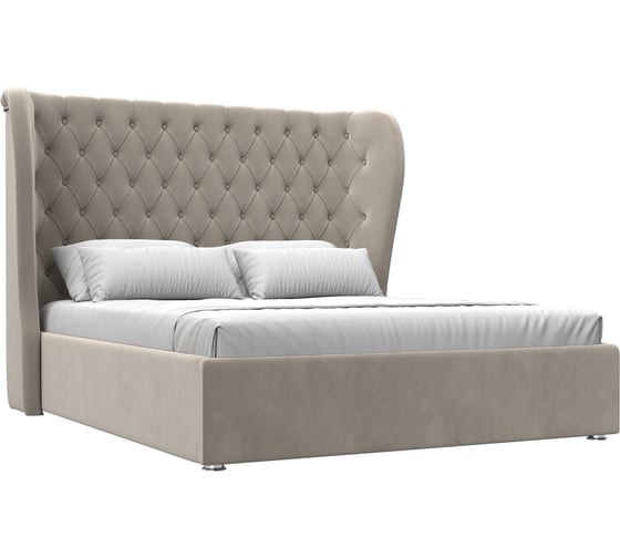 Изображение товара Интерьерная кровать Лига диванов Далия 160 микровельвет бежевый 28668