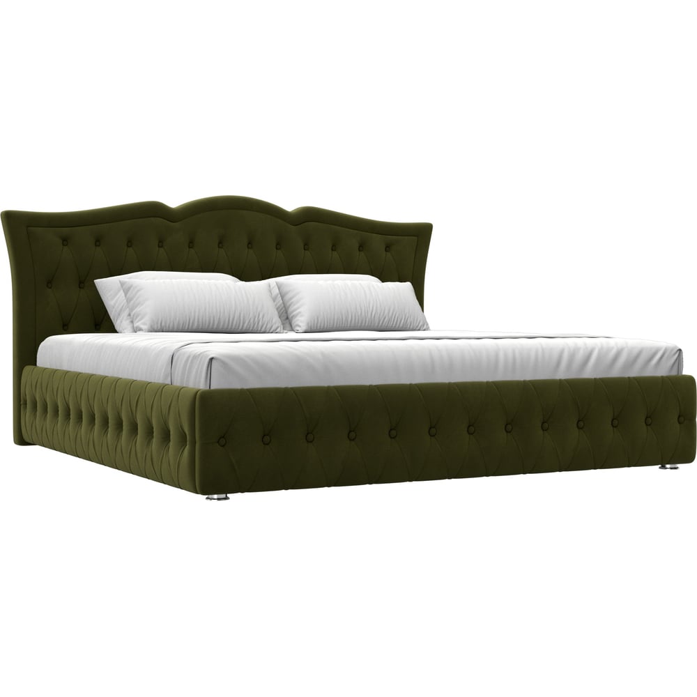 Изображение товара Интерьерная кровать Лига диванов Герда 200 зеленого цвета с подъемным механизмом