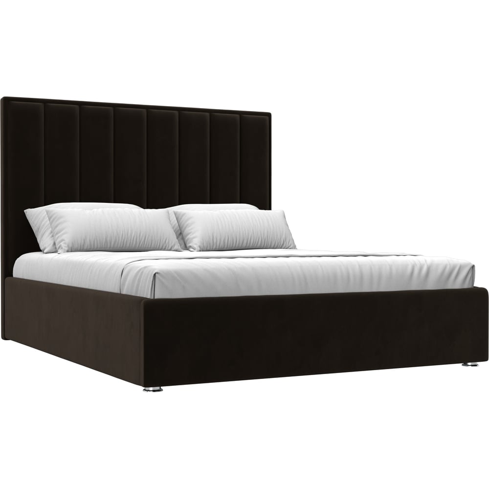 Изображение товара Интерьерная кровать Лига диванов Афродита 160 микровельвет коричневый