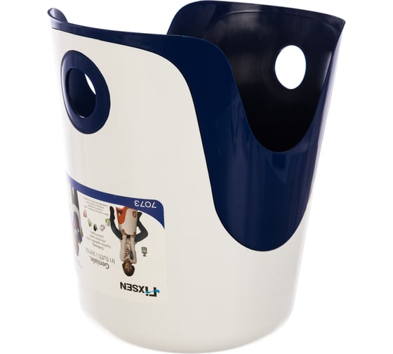 Изображение товара Корзина для белья FIXSEN 2-в-1, синяя 7073-89