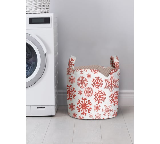 Изображение товара Корзина для хранения вещей JoyArty снежинки зимой 35x35 см gaba_419822_S