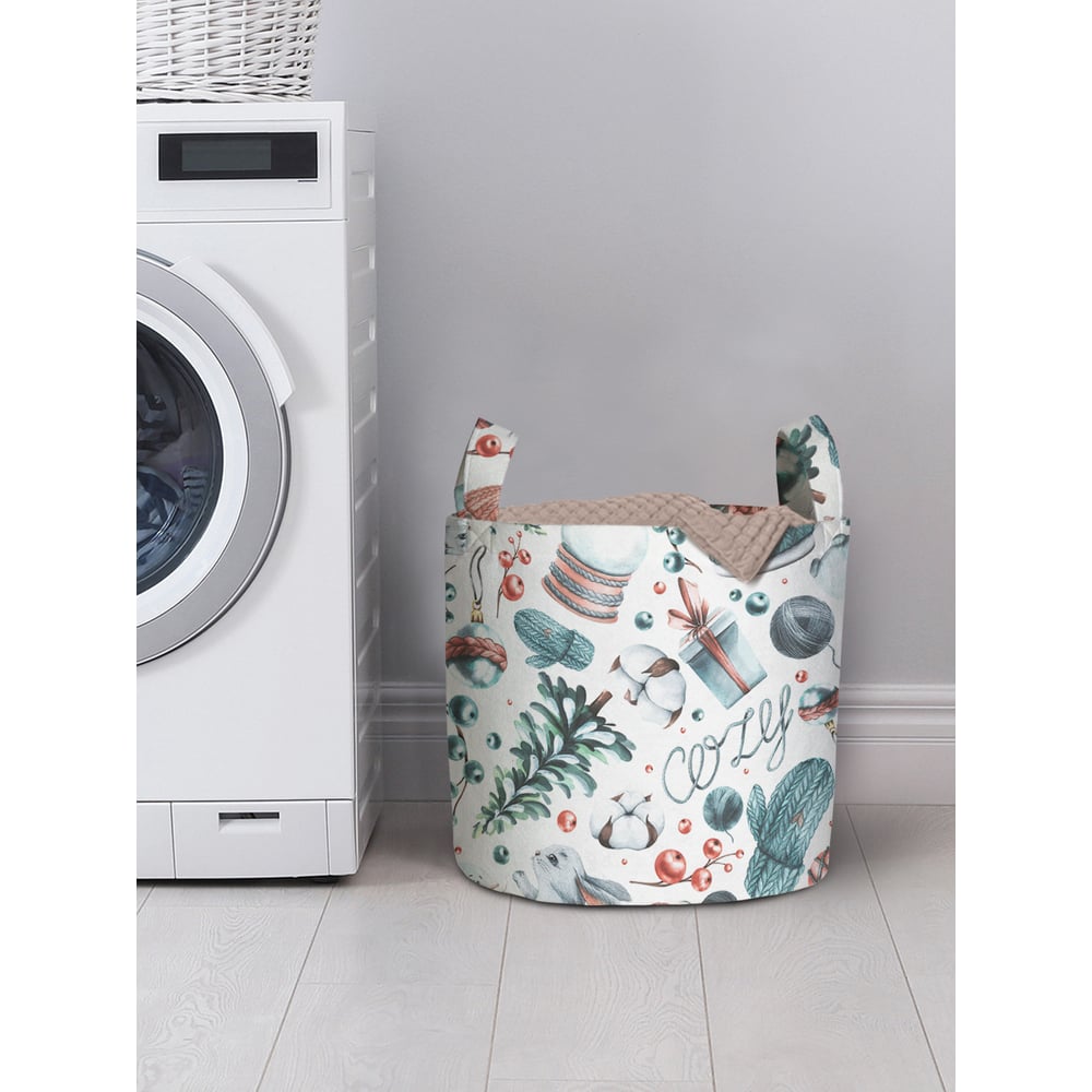 Изображение товара Корзина для хранения вещей JoyArty уютная зима 35x35 см gaba_419844_S