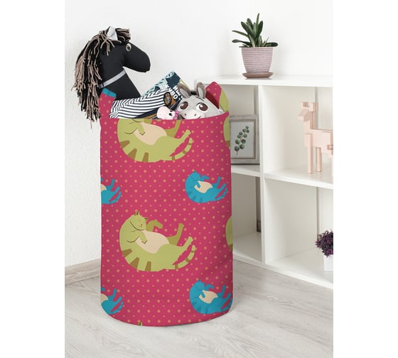 Изображение товара Корзина для игрушек и белья JoyArty Яркий толстячок 60x40см toba_423743_L