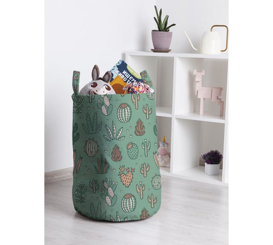 Изображение товара Корзина для игрушек и белья JoyArty Мир кактусов 50x35см toba_423824_M