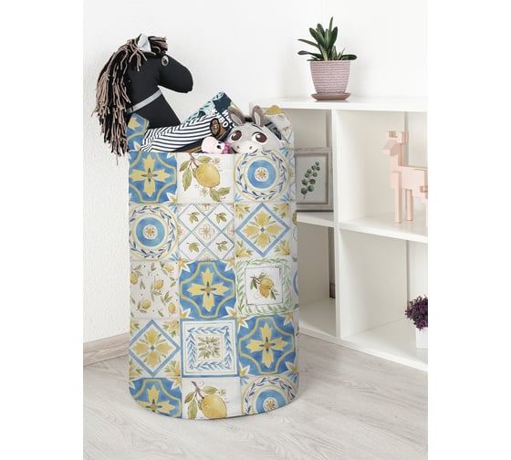 Изображение товара Корзина для игрушек и белья JoyArty Пэчворк 60x40см toba_423856_L