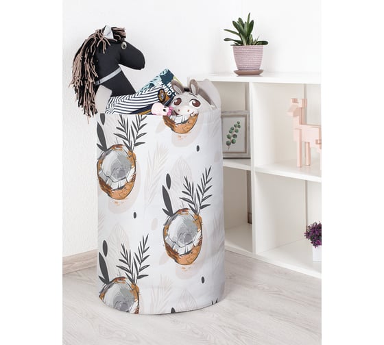 Изображение товара Корзина для игрушек и белья JoyArty Кокосовое чудо 60x40см toba_423827_L