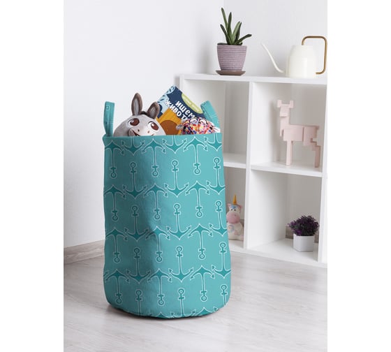 Изображение товара Корзина для игрушек и белья JoyArty Якорь 50x35см toba_423742_M