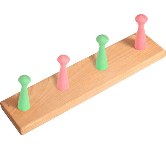 Изображение товара Настенная планка с 4 крючками МУЛЬТИДОМ размер 39,5x7х5 см. ПР27-251