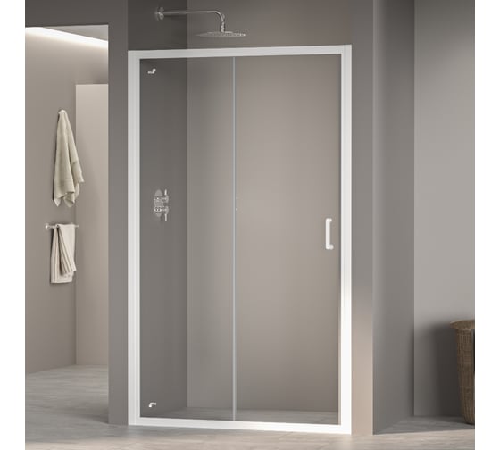 Изображение товара Душевая дверь RGW 140x195 PA-14 W белый, прозрачное, 6 мм (138-142) 41081414-15