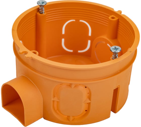 Изображение товара Установочная коробка Рувинил НЕГОРЮЧАЯ (НГ) Тусо для блоков D 65 мм H40 мм с саморезами 10180НГ