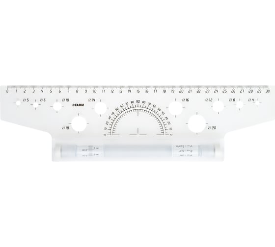 Изображение товара Рейсшина Стамм 30см , металлический ролик, картонная коробка ЛР-30478