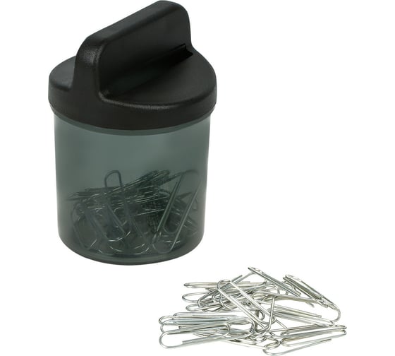 Изображение товара Магнитная скрепочница Стамм 50 скрепок, тонированная черная ПС-30436