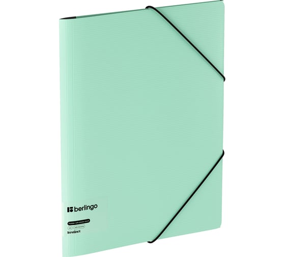 Изображение товара Папка Berlingo на резинке instinct а4, пластик, 600мкм, мятный FB4_A4520