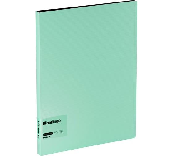 Изображение товара Папка Berlingo c зажимом instinct а4, пластик, 17мм, 700мкм, с внутр. карманом, мятный FSc_A4520