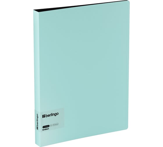 Изображение товара Папка Berlingo на 4 кольцах instinct а4, 35мм, 700мкм, d-кольца, с внутр. карманом, аквамарин RB4_4D510