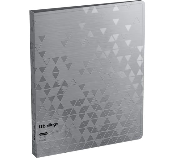 Изображение товара Папка Berlingo с 40 вкладышами metallic, 24мм, 1000мкм, серебряный металлик, с внутр. карманом DB4_40396