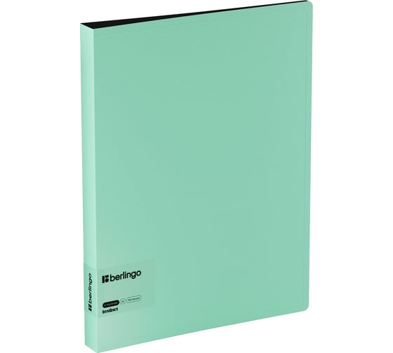 Изображение товара Папка Berlingo на 4 кольцах instinct а4, 35мм, 700мкм, d-кольца, с внутр. карманом, мятный RB4_4D520