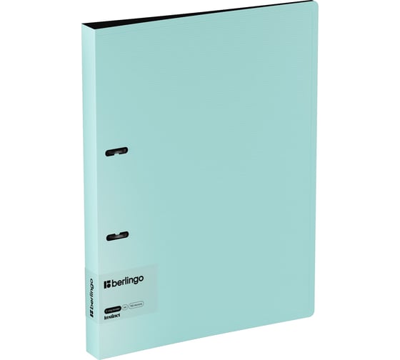 Изображение товара Папка Berlingo на 2 кольцах instinct а4, 35мм, 700мкм, d-кольца, с внутр. карманом, аквамарин RB4_2D510