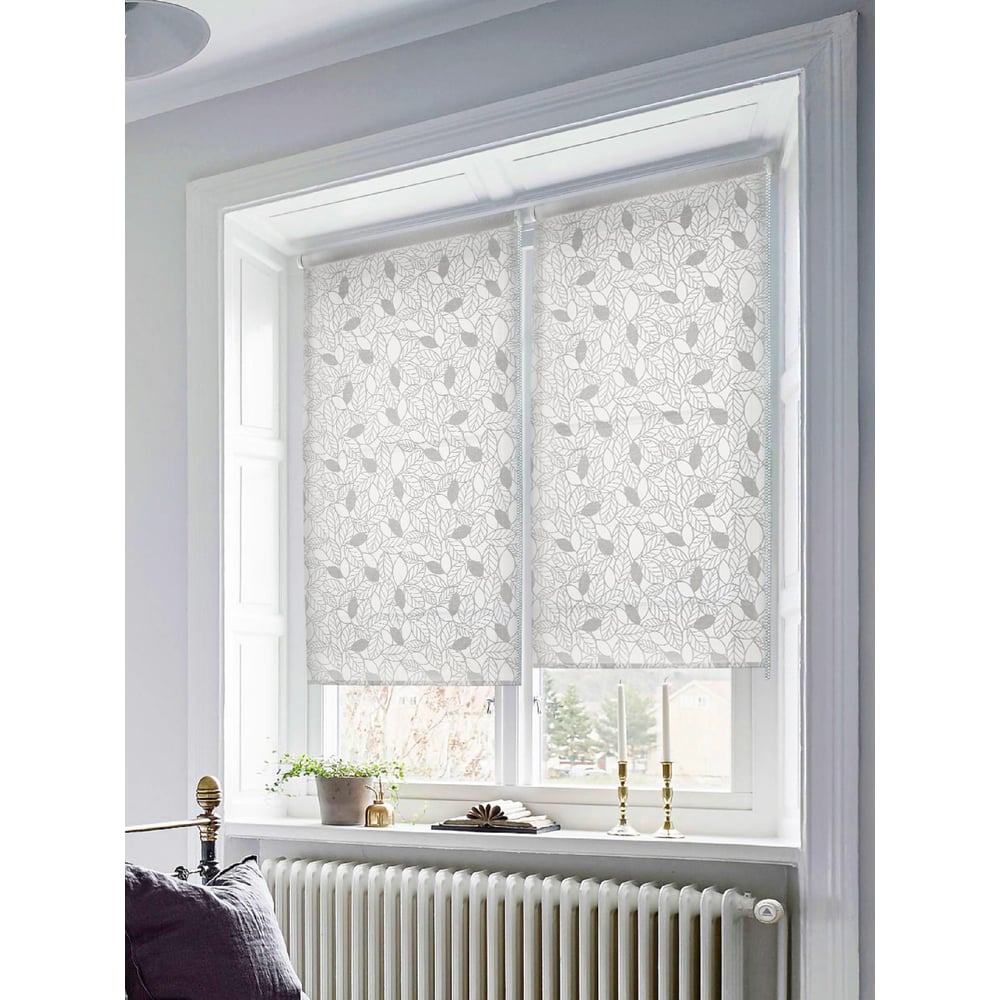 Изображение товара Рулонные шторы Эскар вязь белые 60x160 см современный дизайн доставка