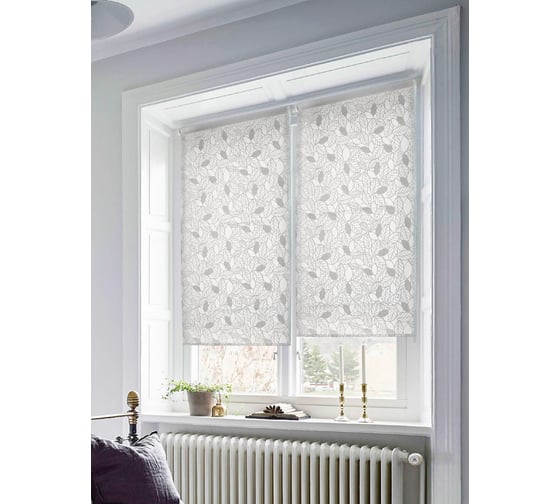 Изображение товара Рулонные шторы Эскар вязь, белый, 73x160 см, арт. 7696073160