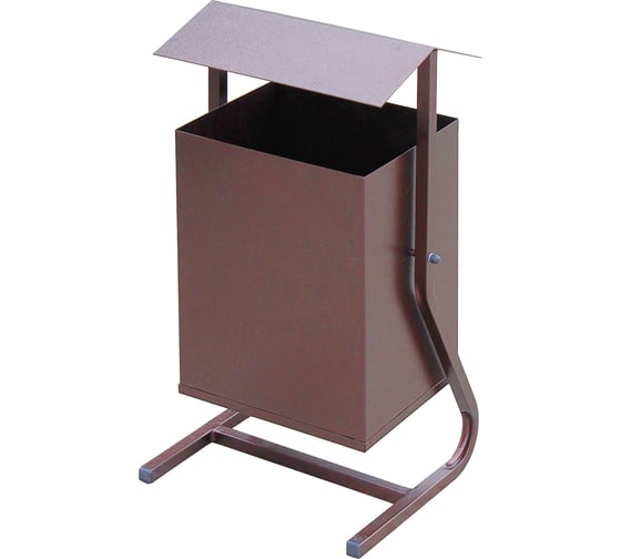Изображение товара Квадратная металлическая урна с крышей 25 л KA5856