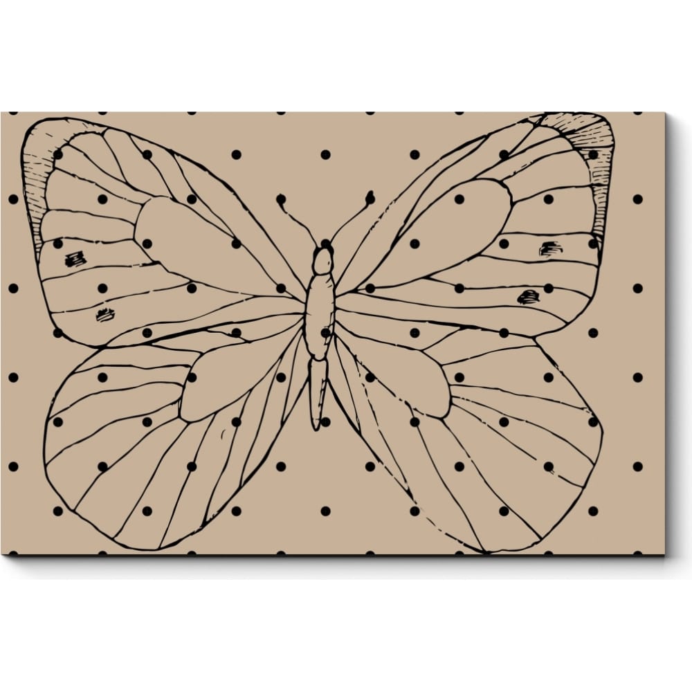 Картина Picsis скатерть бабочки пвх 160x140 см бежевый