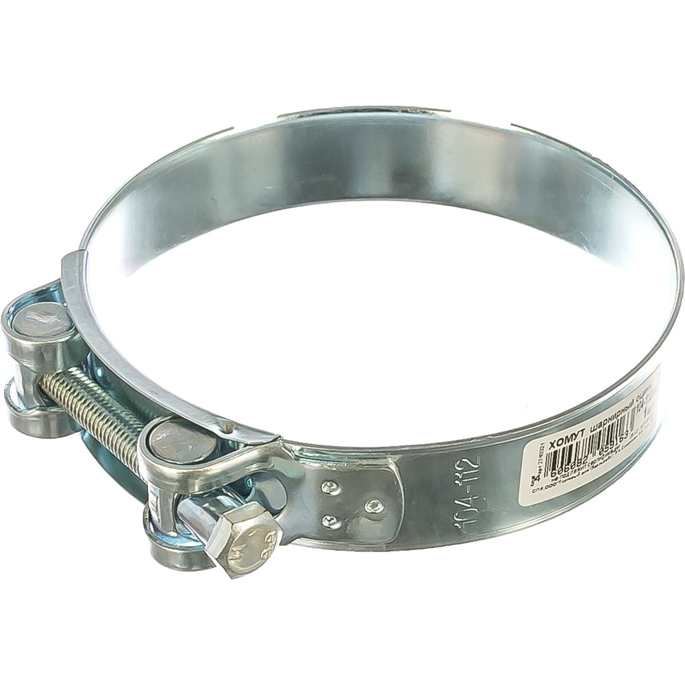 Изображение товара Шарнирный хомут Стройбат оцинкованный 104-112мм 35030