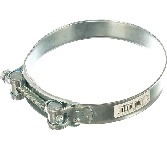 Изображение товара Шарнирный хомут Стройбат оцинкованный 122-130мм 35033