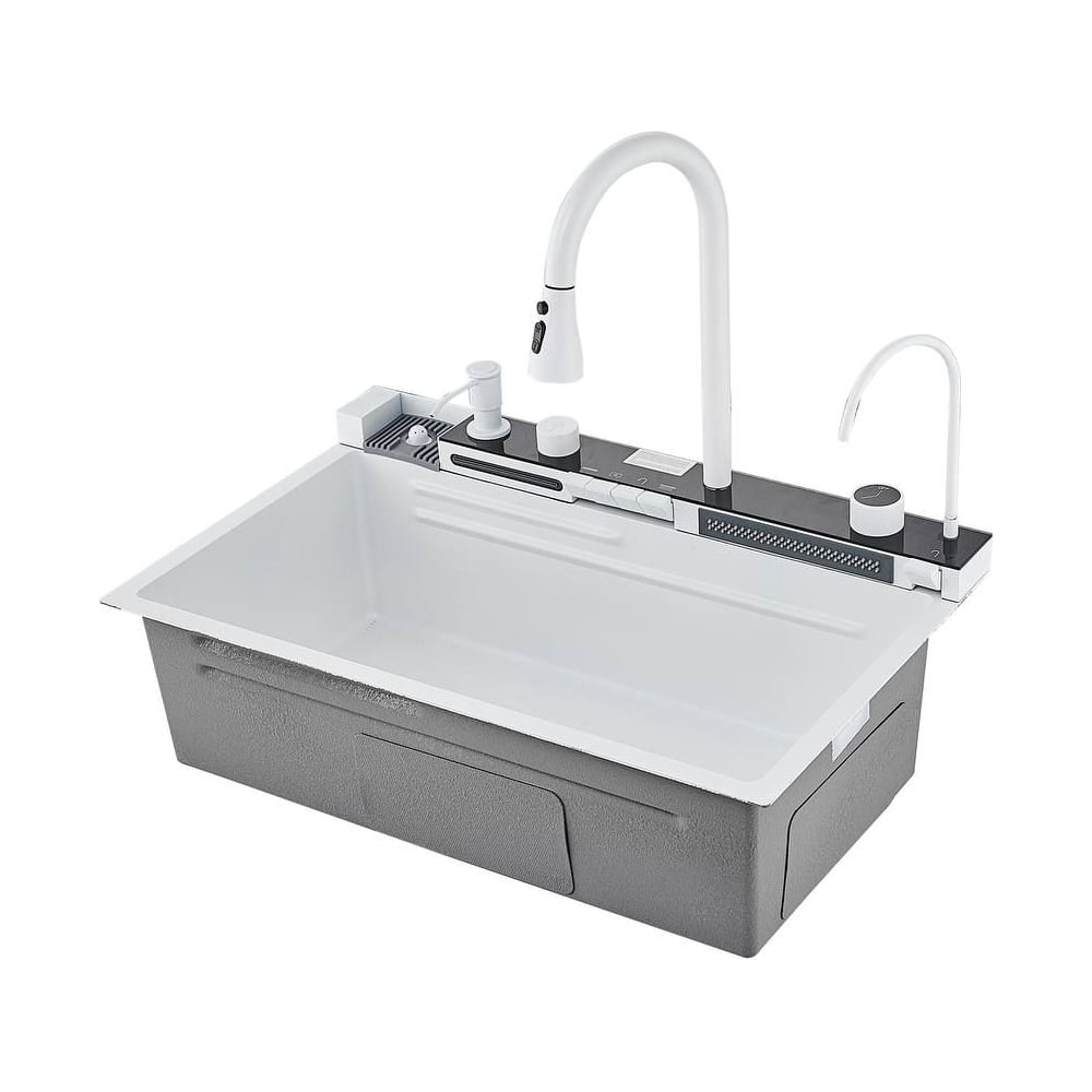 Изображение товара Многофункциональная кухонная мойка Savol s-sc001w 25003 из нержавеющей стали белая